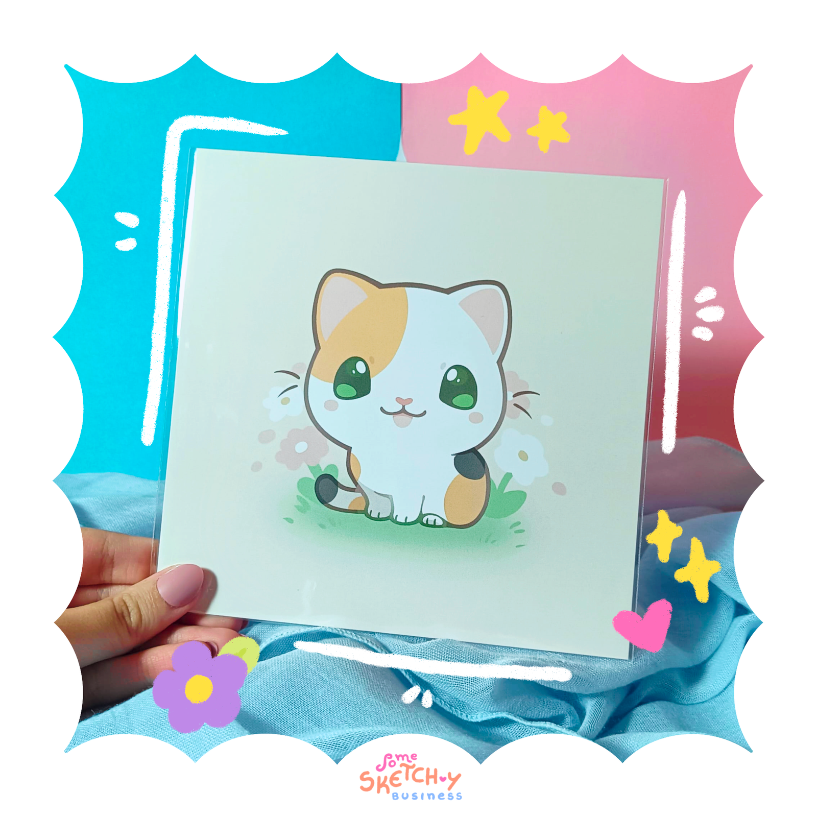 Calico Cat Art Print