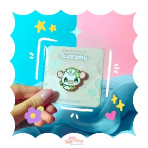 Moocha Latte the Matcha Cow Enamel Pin