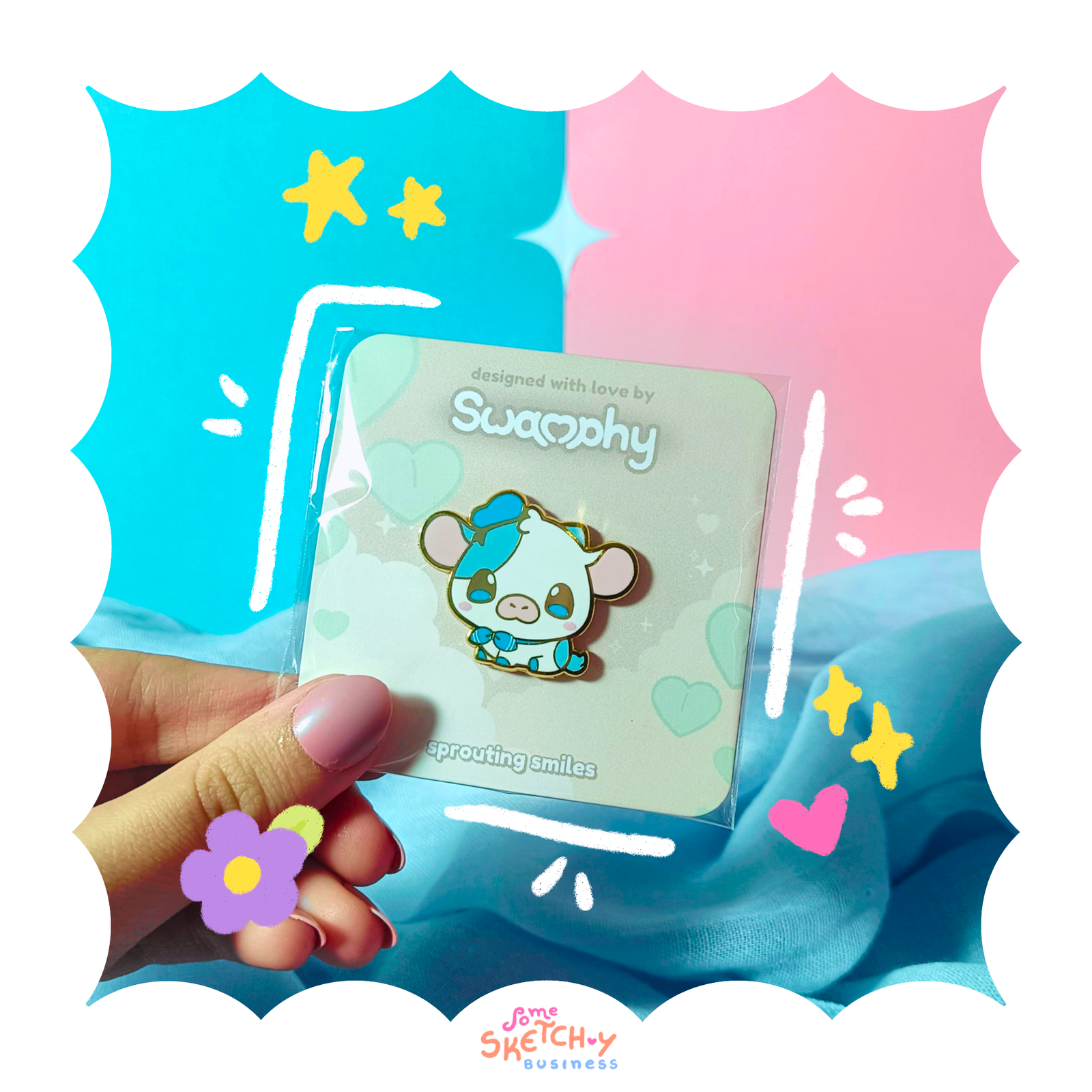 Sailor Moo the Sailor Cow Enamel Pin