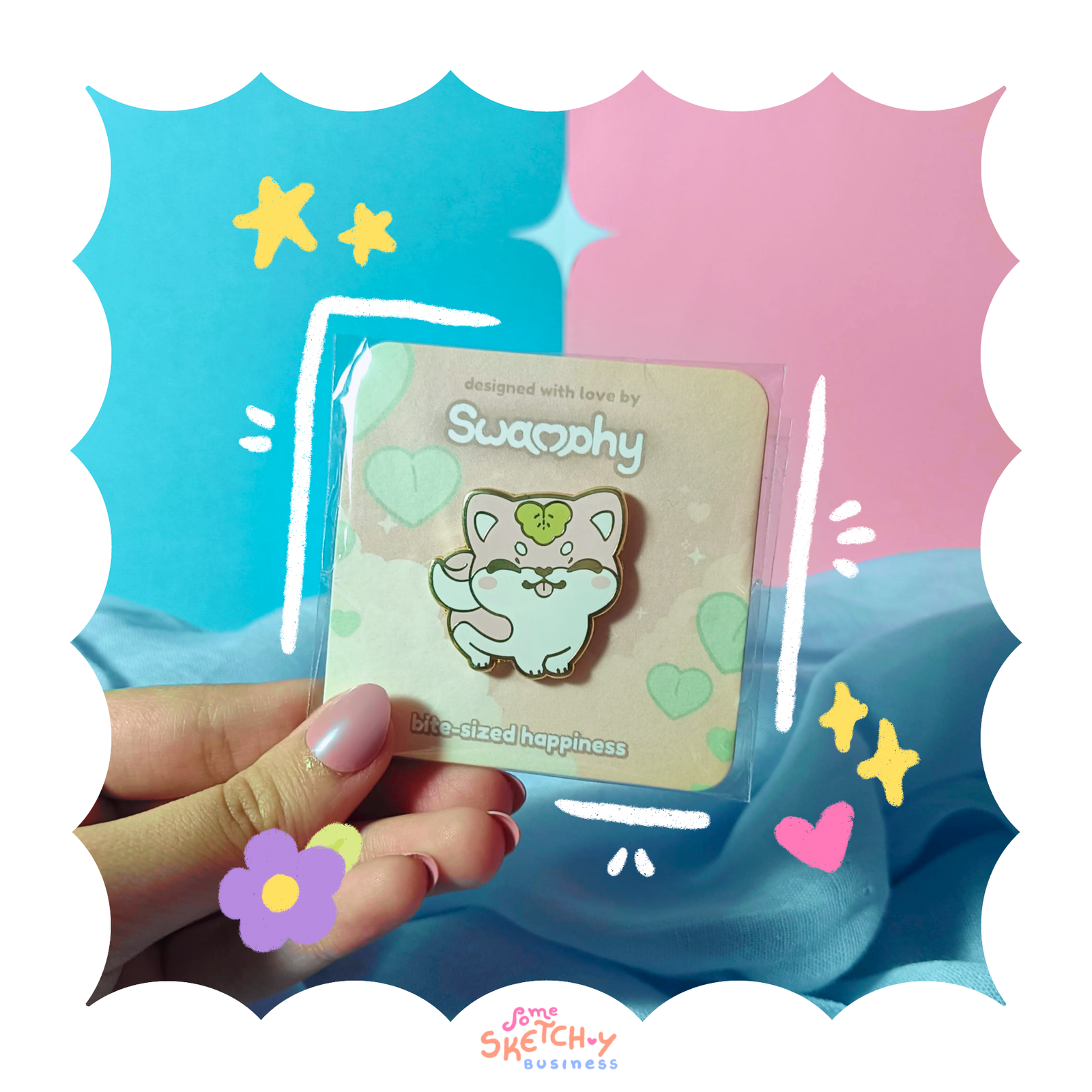 Sakura Inu Enamel Pin