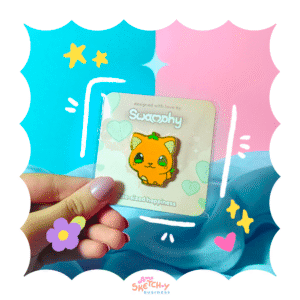 Tangy the Tangerine Cat Enamel Pin