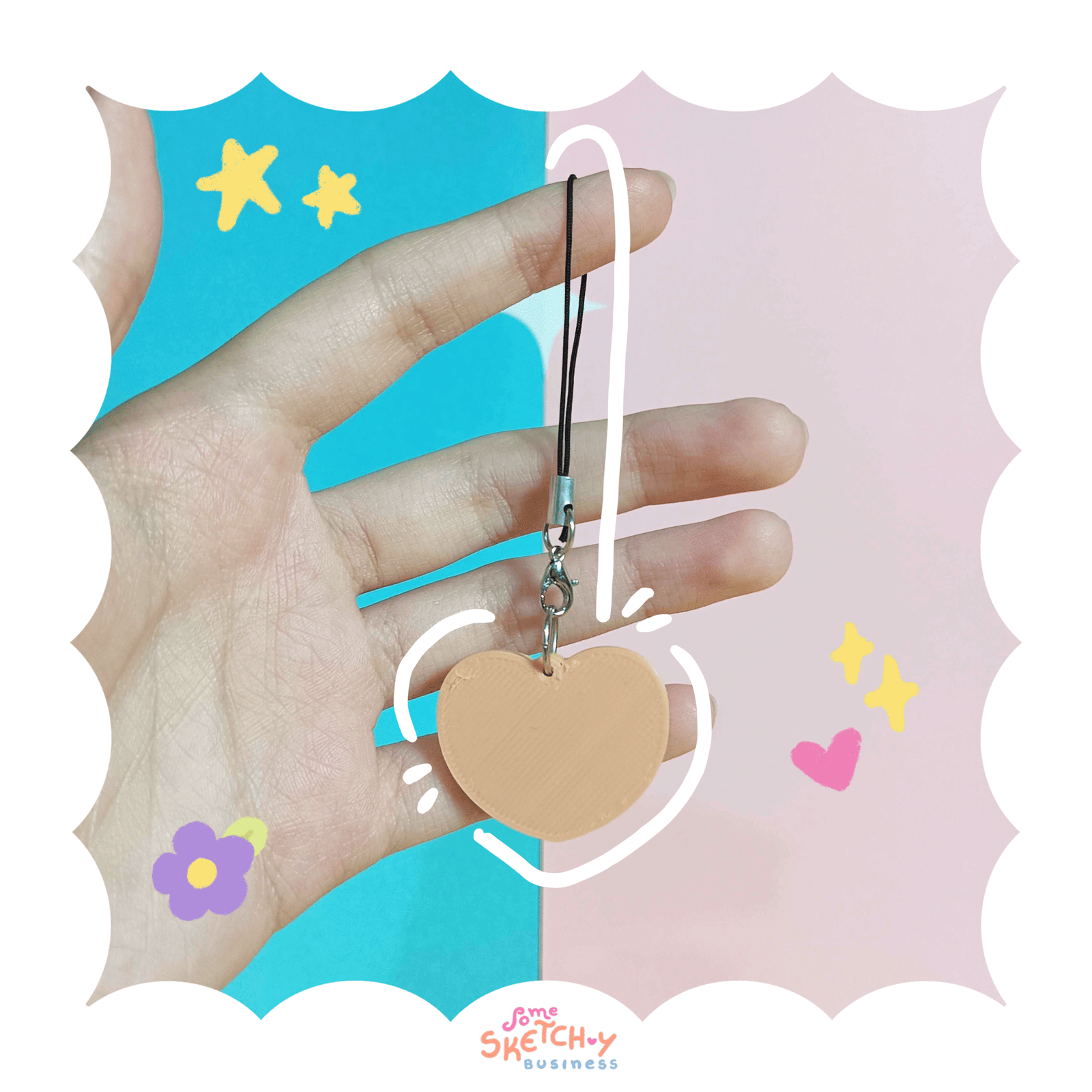 Keychain Coração | Keychain ou Phone Charm