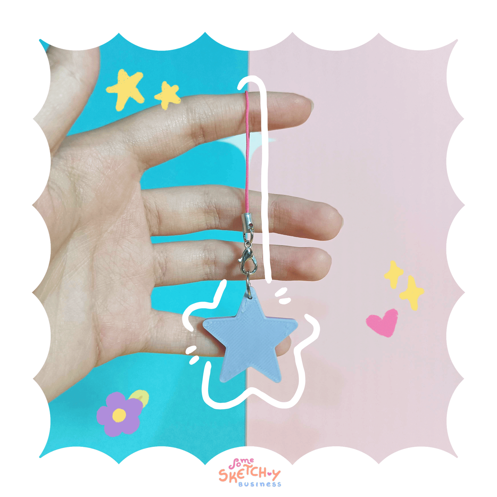 Keychain Estrela | Keychain ou Phone Charm