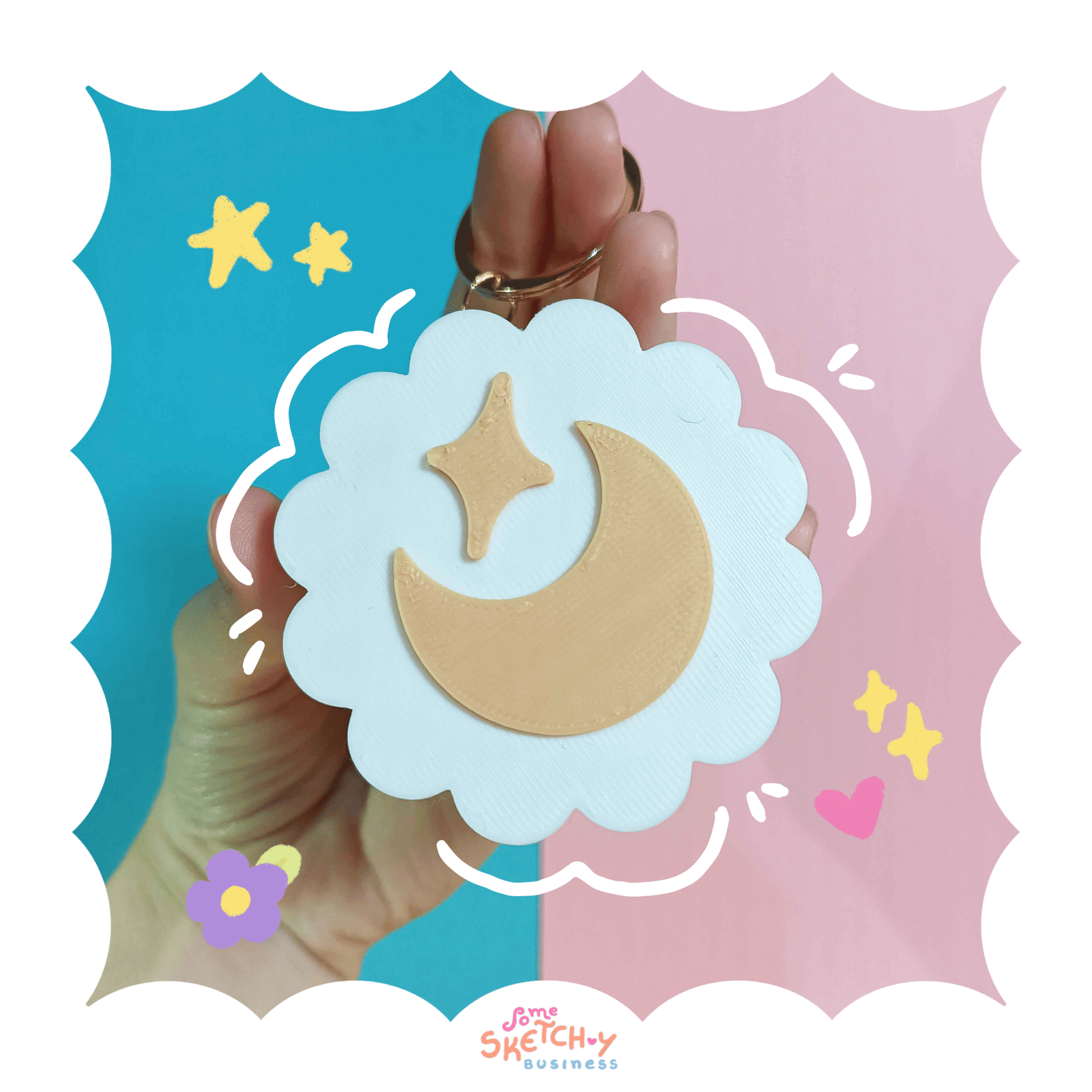 Shaker Flor Costumizável com Porta-Chaves